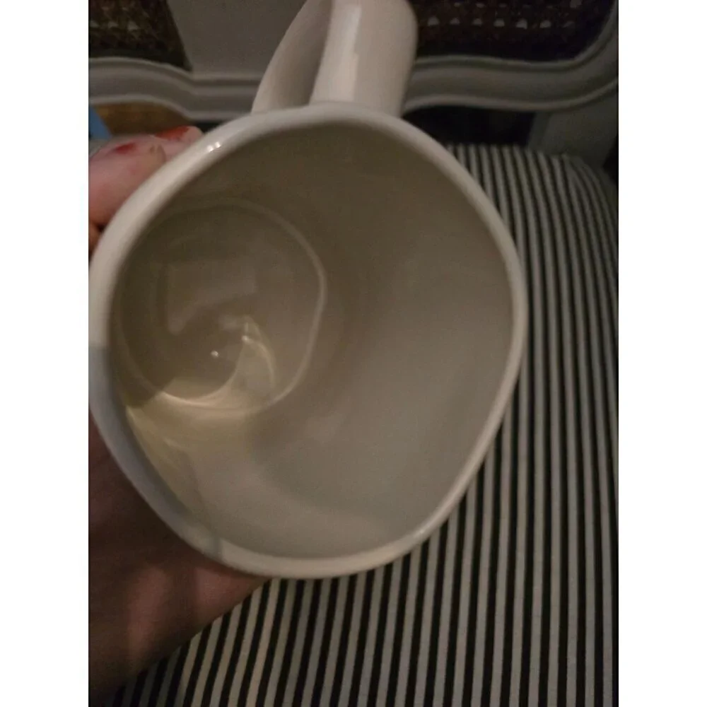 NWT Rae Dunn Halloween Spooky Skeleton Face Mug Double Sided